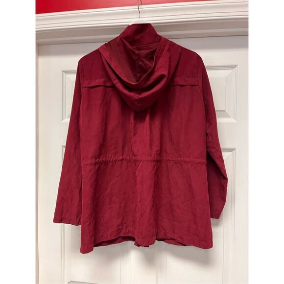 SKY Plus Burgundy Light Weight Hooded Jacket sz 1X - Picture 5 of 6